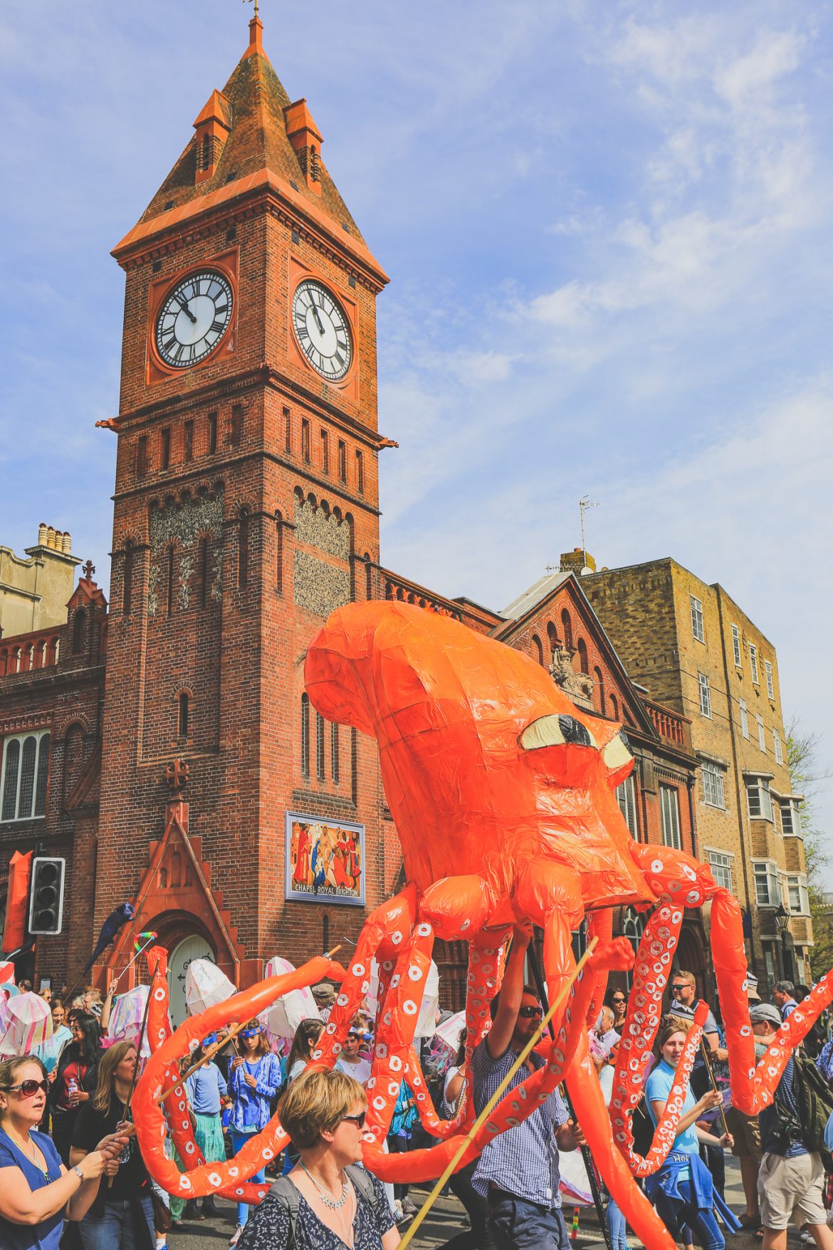 Squid float in Brighton parade